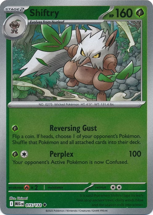 Mega Evolution Shiftry #015/132 Reverse Holo