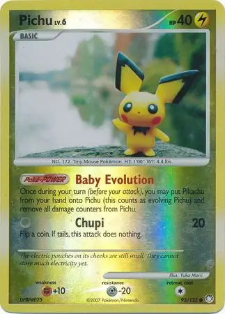 Mysterious Treasures Pichu #93/123 reverse holo