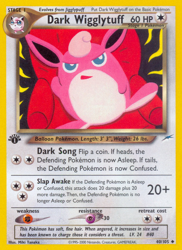 Neo Destiny Dark Wigglytuff #40/105 first edition