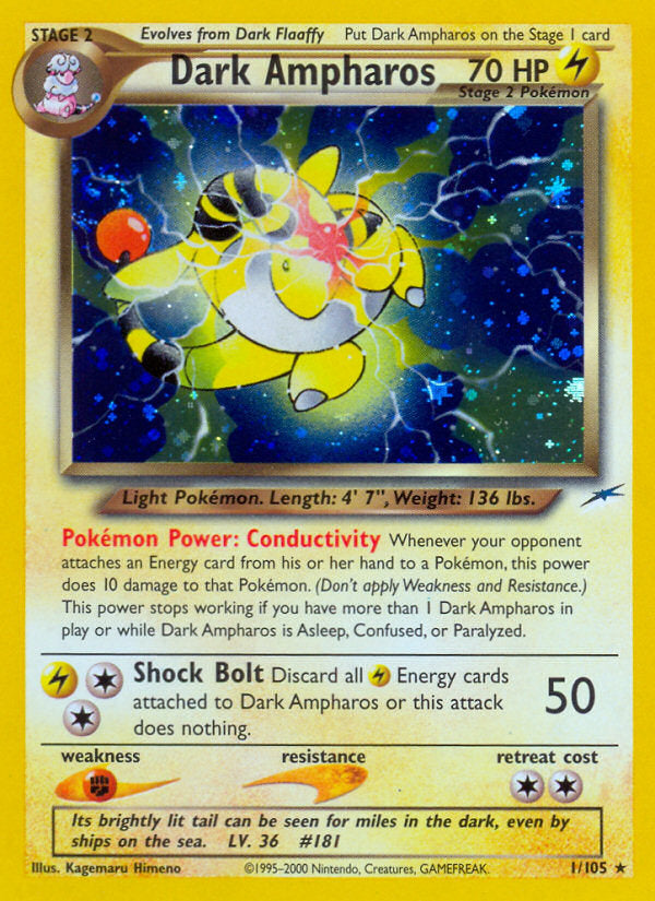 Neo Destiny Holo Dark Ampharos #1/105 unlimited