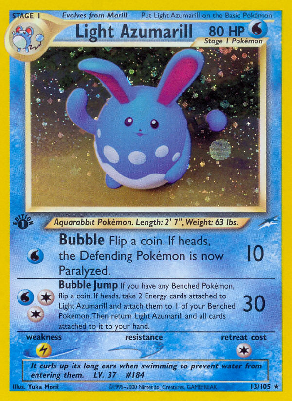 Neo Destiny Holo Light Azumarill #13/105 first edition