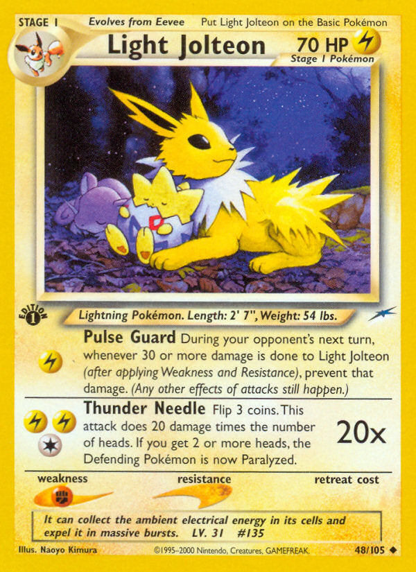 Neo Destiny Light Jolteon #48/105 first edition