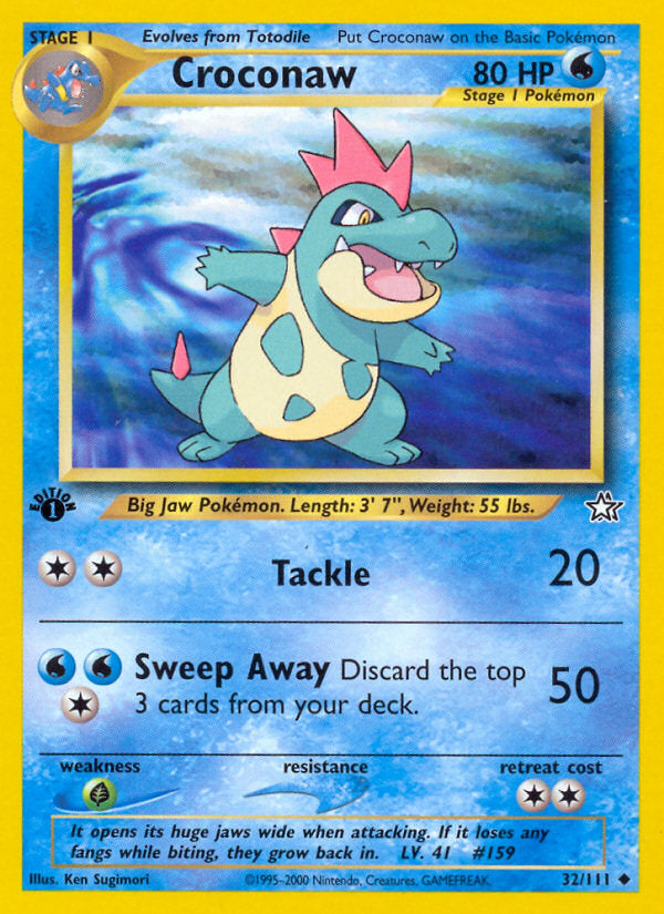 Neo Genesis Croconaw #32/111 first edition