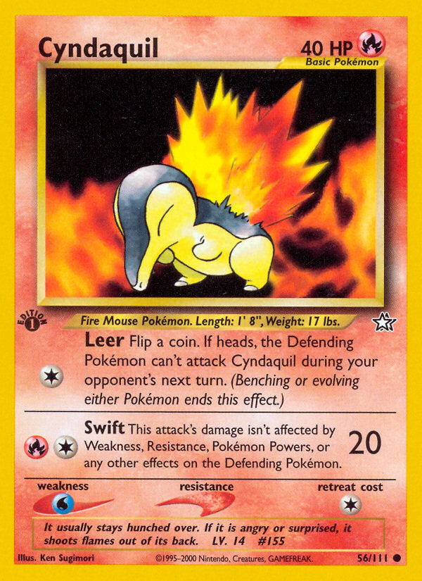 Neo Genesis Cyndaquil #56/111 first edition