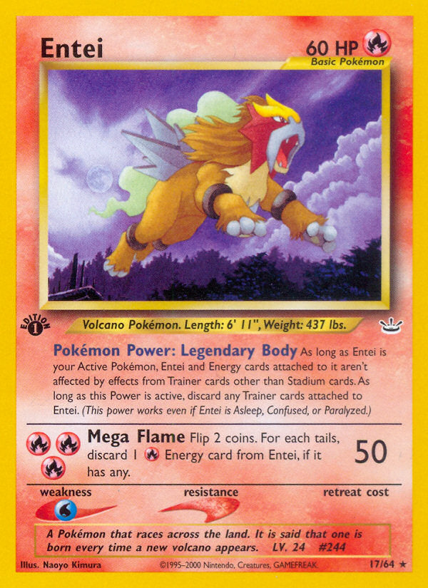 Neo Revelation Entei #17/64 first edition