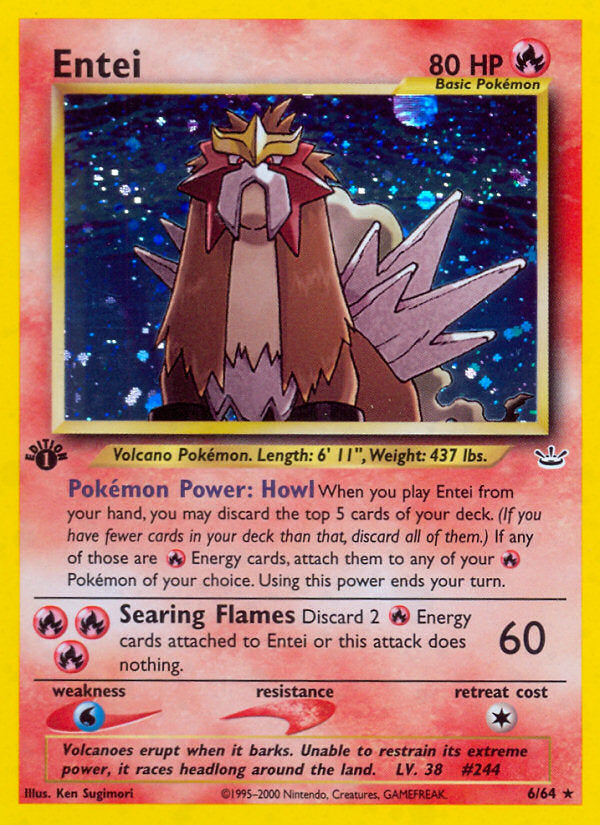 Neo Revelation Holo Entei #6/64 first edition