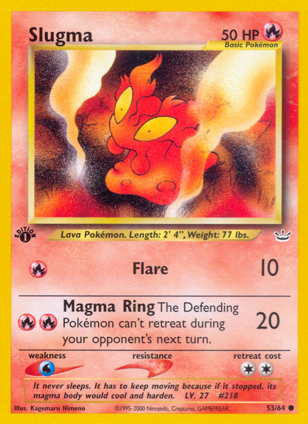 Neo Revelation Slugma #53/64 first edition