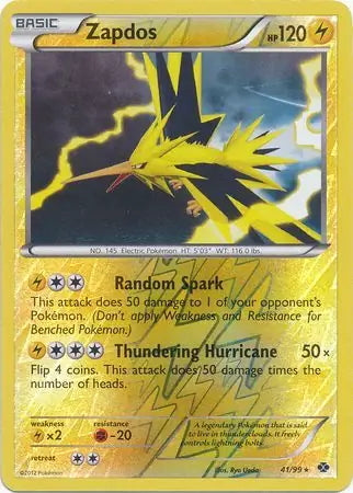 Next Destinies Zapdos #41/99 reverse holo