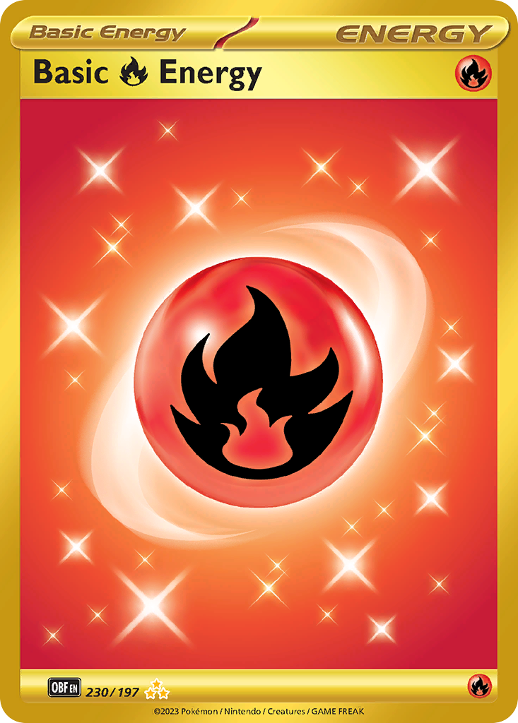 Obsidian Flames Basic Fire Energy #230/197