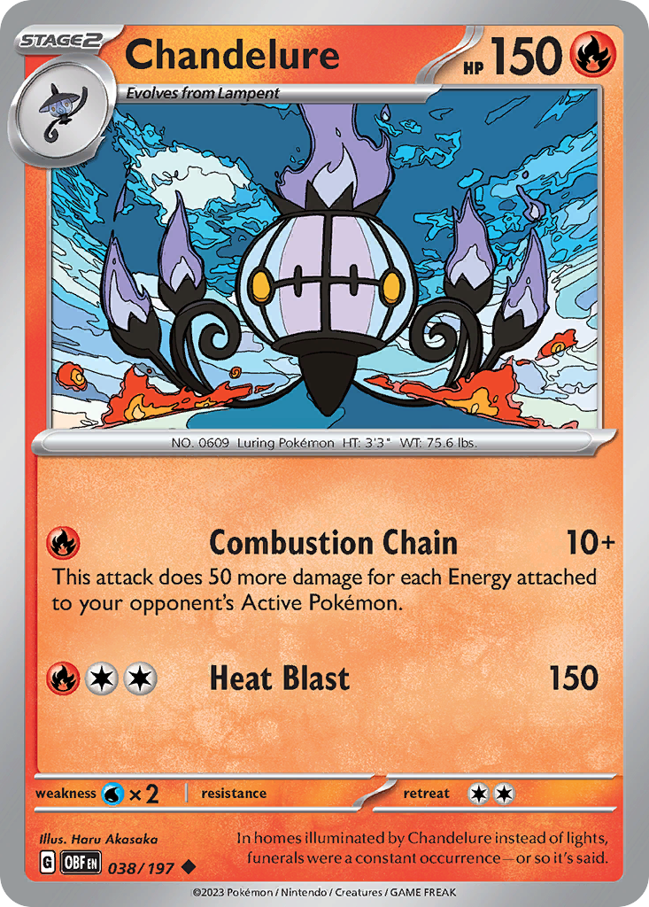 Obsidian Flames Chandelure #38/197