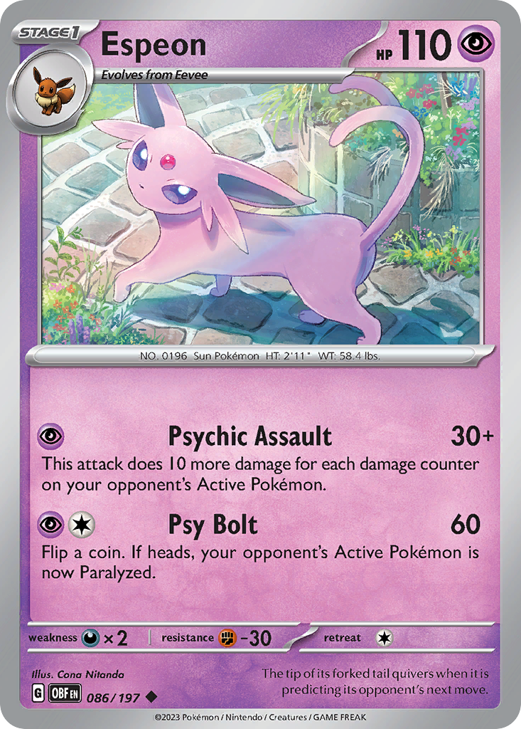 Obsidian Flames Espeon #86/197