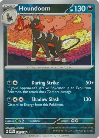 Obsidian Flames Houndoom #133/197 reverse holo