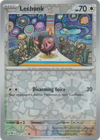Obsidian Flames Lechonk #181/197 reverse holo