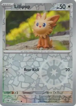 Obsidian Flames Lillipup #170/197 reverse holo