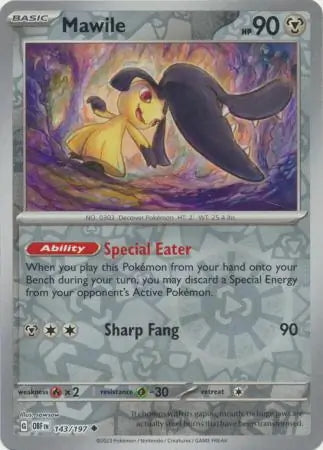 Obsidian Flames Mawile #143/197 reverse holo
