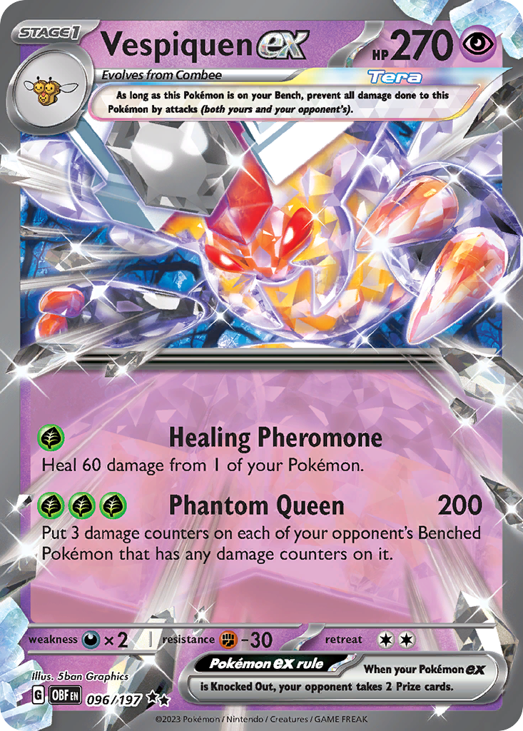 Obsidian Flames Vespiquen EX #96/197