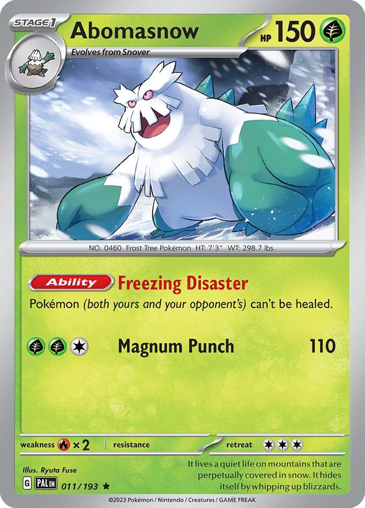 Paldea Evolved Holo Abomasnow #11/193