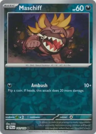 Paldea Evolved Maschiff #141/193 reverse holo