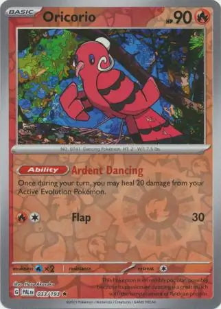 Paldea Evolved Oricorio #33/193 reverse holo