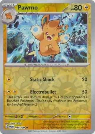 Paldea Evolved Pawmo #75/193 reverse holo
