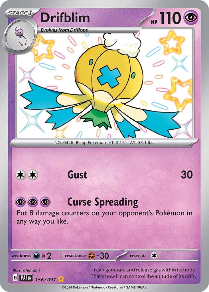 Paldean Fates Drifblim #156/91