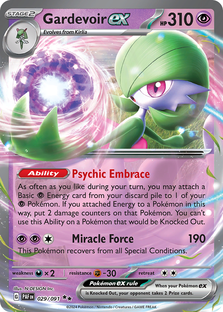 Paldean Fates Gardevoir EX #29/91