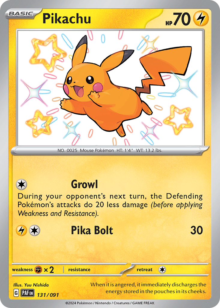 Paldean Fates Pikachu #131/91