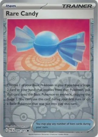 Paldean Fates Rare Candy #89/91 reverse holo