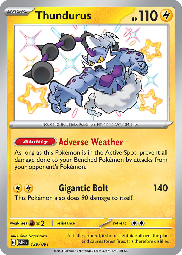 Paldean Fates Thundurus #139/91