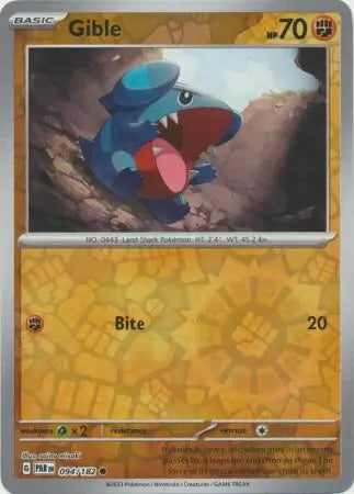 Paradox Rift Gible #94/182 reverse holo