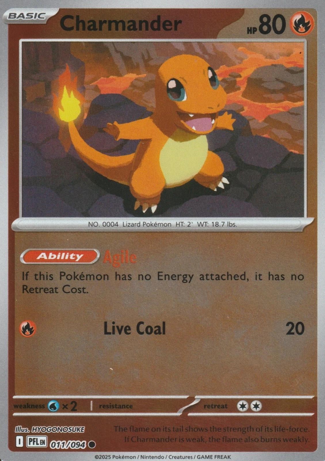 Phantasmal Flames Charmander #011/94 Reverse Holo