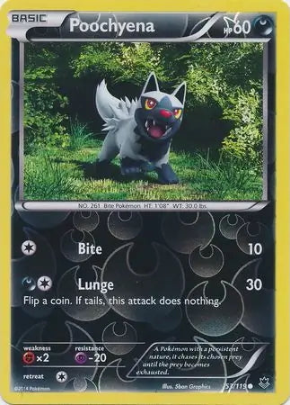 Phantom Forces Poochyena #53/119 reverse holo