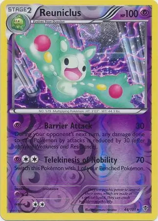 Plasma Blast Reuniclus #44/101 reverse holo