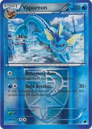 Plasma Freeze Vaporeon #20/116 reverse holo