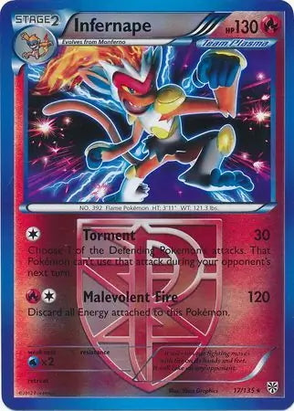 Plasma Storm Infernape #17/135 reverse holo