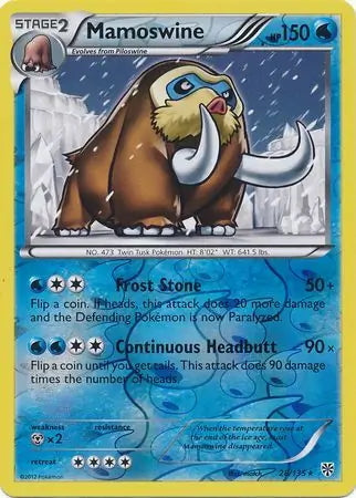 Plasma Storm Mamoswine #28/135 reverse holo