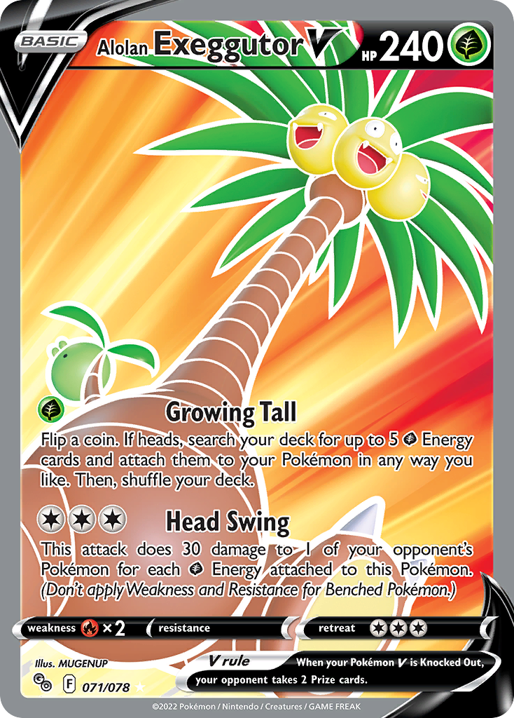Pokémon Go Alolan Exeggutor V #71/78
