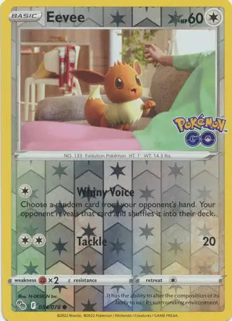 Pokémon Go Eevee #54/78 reverse holo