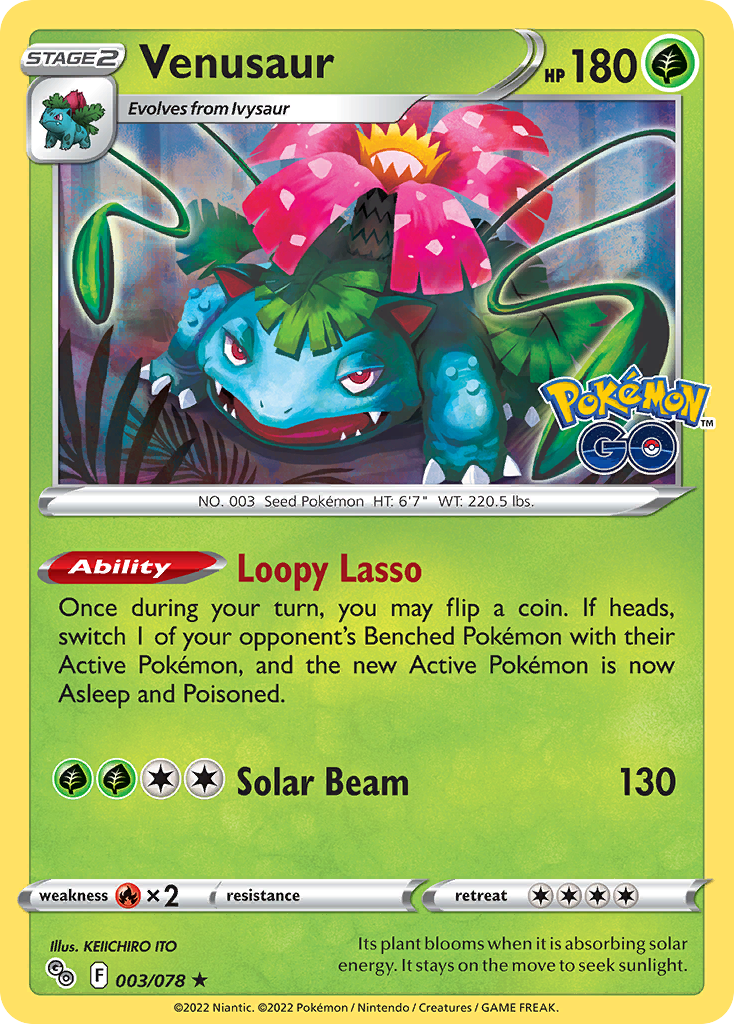 Pokémon Go Holo Venusaur #3/78