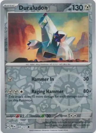 Prismatic Evolutions Duraludon #069/131 reverse holo
