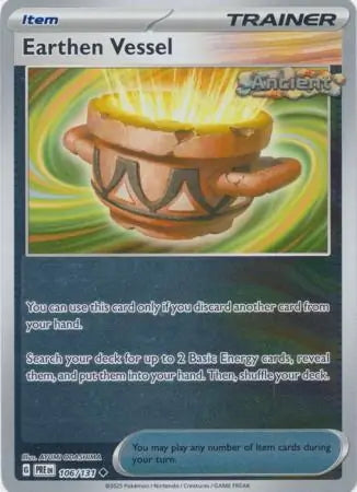 Prismatic Evolutions Earthen Vessel #106/131 reverse holo