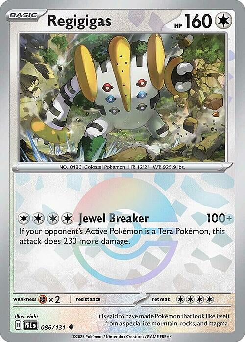 Prismatic Evolutions Regigigas #086/131 Pokéball