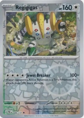 Prismatic Evolutions Regigigas #086/131 reverse holo