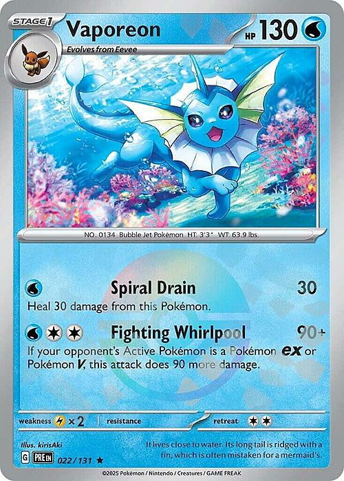 Prismatic Evolutions Vaporeon #022/131 Pokéball