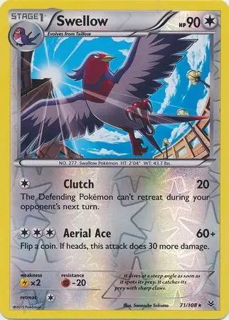 Roaring Skies Swellow #71/108 reverse holo