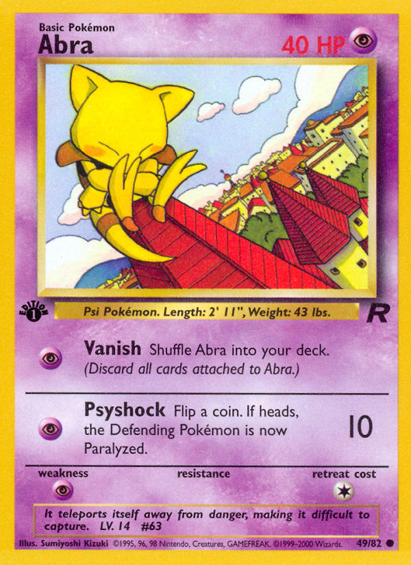 Rocket set Abra #49/82 first edition
