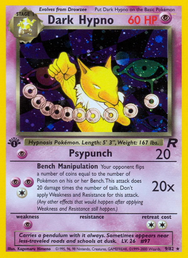 Rocket set Holo Dark Hypno #9/82 first edition