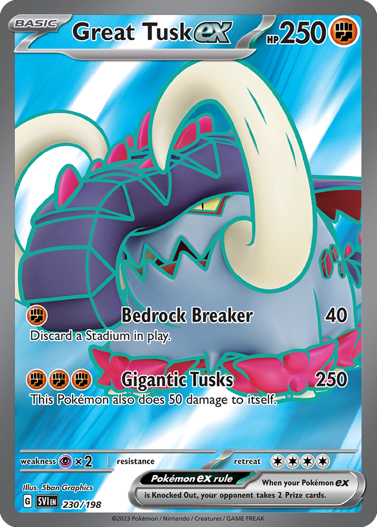 Scarlet & Violet Great Tusk EX #230/198