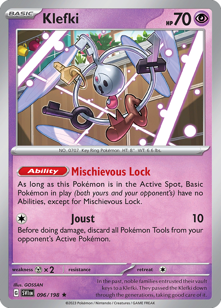 Scarlet & Violet Holo Klefki #96/198