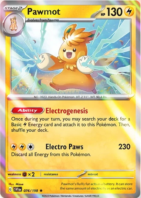 Scarlet & Violet Holo Pawmot #76/198